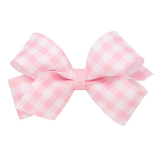 Mini Gingham Hair Bow on Clippie - 3 Colors, Wee Ones, Alligator Clip, Alligator Clip Hair Bow, cf-size-blue, cf-size-hot-pink, cf-type-hair-bow, cf-vendor-wee-ones, Clippie, Clippie Hair Bow