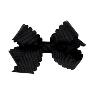 Mini Grosgrain Scallop Edge Hair Bow on Clippie, Wee Ones, Alligator Clip, Alligator Clip Hair Bow, cf-type-hair-bow, cf-vendor-wee-ones, Clippie, Clippie Hair Bow, Grosgrain Scallop Edge Hai