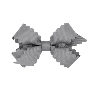 Mini Grosgrain Scallop Edge Hair Bow on Clippie, Wee Ones, Alligator Clip, Alligator Clip Hair Bow, cf-type-hair-bow, cf-vendor-wee-ones, Clippie, Clippie Hair Bow, Grosgrain Scallop Edge Hai