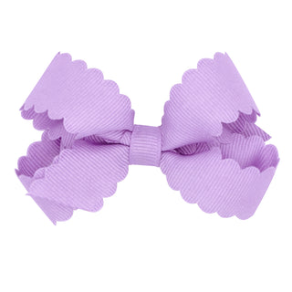 Mini Grosgrain Scallop Edge Hair Bow on Clippie, Wee Ones, Alligator Clip, Alligator Clip Hair Bow, cf-type-hair-bow, cf-vendor-wee-ones, Clippie, Clippie Hair Bow, Grosgrain Scallop Edge Hai