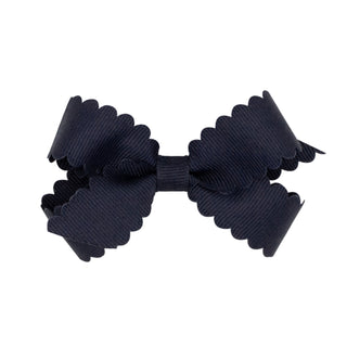 Mini Grosgrain Scallop Edge Hair Bow on Clippie, Wee Ones, Alligator Clip, Alligator Clip Hair Bow, cf-type-hair-bow, cf-vendor-wee-ones, Clippie, Clippie Hair Bow, Grosgrain Scallop Edge Hai