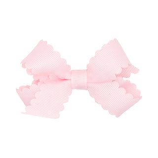 Mini Grosgrain Scallop Edge Hair Bow on Clippie, Wee Ones, Alligator Clip, Alligator Clip Hair Bow, cf-type-hair-bow, cf-vendor-wee-ones, Clippie, Clippie Hair Bow, Grosgrain Scallop Edge Hai