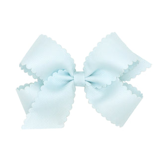 Medium Grosgrain Scallop Edge Hair Bow on Clippie, Wee Ones, Alligator Clip, Alligator Clip Hair Bow, cf-type-hair-bow, cf-vendor-wee-ones, Clippie, Clippie Hair Bow, Grosgrain Scallop Edge H