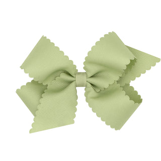 Medium Grosgrain Scallop Edge Hair Bow on Clippie, Wee Ones, Alligator Clip, Alligator Clip Hair Bow, cf-type-hair-bow, cf-vendor-wee-ones, Clippie, Clippie Hair Bow, Grosgrain Scallop Edge H