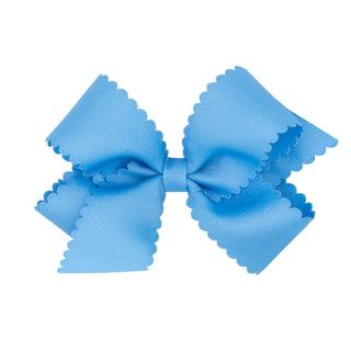 Medium Grosgrain Scallop Edge Hair Bow on Clippie, Wee Ones, Alligator Clip, Alligator Clip Hair Bow, cf-type-hair-bow, cf-vendor-wee-ones, Clippie, Clippie Hair Bow, Grosgrain Scallop Edge H