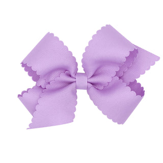 Medium Grosgrain Scallop Edge Hair Bow on Clippie, Wee Ones, Alligator Clip, Alligator Clip Hair Bow, cf-type-hair-bow, cf-vendor-wee-ones, Clippie, Clippie Hair Bow, Grosgrain Scallop Edge H