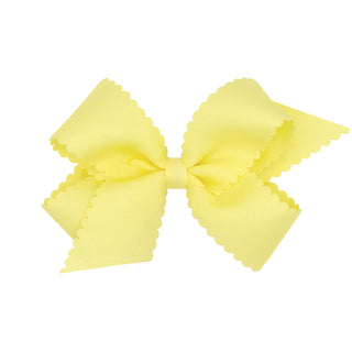 Medium Grosgrain Scallop Edge Hair Bow on Clippie, Wee Ones, Alligator Clip, Alligator Clip Hair Bow, cf-type-hair-bow, cf-vendor-wee-ones, Clippie, Clippie Hair Bow, Grosgrain Scallop Edge H