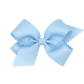 Medium Grosgrain Scallop Edge Hair Bow on Clippie, Wee Ones, Alligator Clip, Alligator Clip Hair Bow, cf-type-hair-bow, cf-vendor-wee-ones, Clippie, Clippie Hair Bow, Grosgrain Scallop Edge H