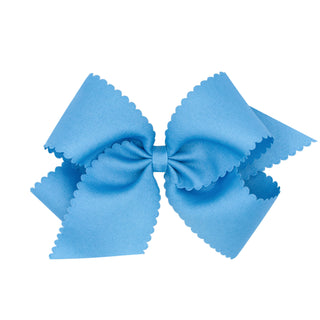 King Grosgrain Scallop Edge Hair Bow on Clippie, Wee Ones, Alligator Clip, Alligator Clip Hair Bow, cf-type-hair-bow, cf-vendor-wee-ones, Clippie, Clippie Hair Bow, Grosgrain Scallop Edge Hai