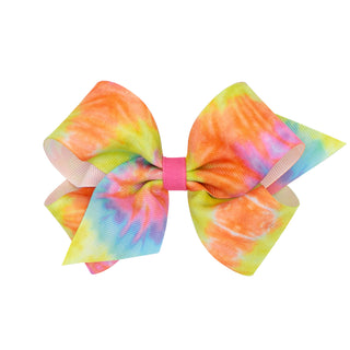 Medium Pastel Tie Dye Grosgrain Hair Bow on Clippie, Wee Ones, Alligator Clip, Alligator Clip Hair Bow, Clippie, Clippie Hair Bow, Dye, Hair Bow, Hair Bows, Medium Pastel Tie Dye Grosgrain Ha