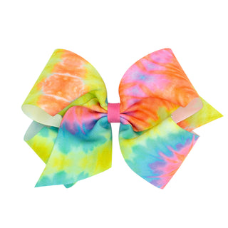 King Pastel Tie Dye Grosgrain Hair Bow on Clippie, Wee Ones, Alligator Clip, Alligator Clip Hair Bow, Clippie, Clippie Hair Bow, Hair Bow, Hair Bow on Clippie, Hair Bows, King Pastel Tie Dye 