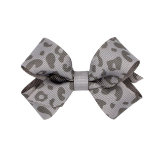 Mini Leopard Grosgrain Hair Bow on Clippie - 6 Colors, Wee Ones, Alligator Clip, Alligator Clip Hair Bow, Clippie, Clippie Hair Bow, Hair Bow, Hair Bow on Clippie, Hair Bows, Leopard Hair Bow