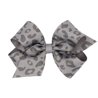 Medium Leopard Grosgrain Hair Bow on Clippie - 6 Colors, Wee Ones, Alligator Clip, Alligator Clip Hair Bow, cf-type-hair-bow, cf-vendor-wee-ones, Clippie, Clippie Hair Bow, Hair Bow, Hair Bow