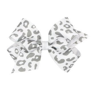 Medium Leopard Grosgrain Hair Bow on Clippie - 6 Colors, Wee Ones, Alligator Clip, Alligator Clip Hair Bow, cf-type-hair-bow, cf-vendor-wee-ones, Clippie, Clippie Hair Bow, Hair Bow, Hair Bow