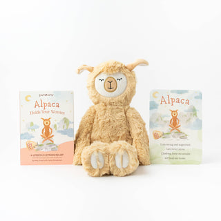 Slumberkins Limited Edition Honey Alpaca Kin Gift Set - Stress Relief, Slumberkins, Alapaca, Gratitude, Plush Toy, Slumberkins, Stress Relief, Stuffed Animal, Toy, Toys - Basically Bows & Bow