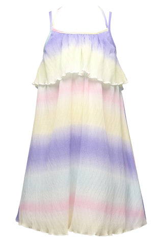 Hannah Banana Multicolor Ombre Ruffled Slip Dress, Hannah Banana, cf-size-10, cf-size-12, cf-type-dress, cf-vendor-hannah-banana, CM22, Gbym, Hannah Banana, Hannah Banana Dress, Hannah Banana