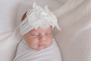 Baby Bling White Applique Flower Headband, Baby Bling, Baby bling, Baby Bling Headband, Baby Bling Special Occasion Collection, Baby bling Spring 2021, Baby Bling White, Baby Bling White Appl