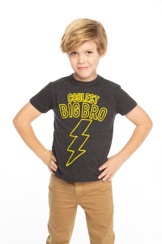 Chaser Coolest Big Bro Black Tee, Chaser, Big Bro, Big Brother, Big Brother Shirt, Brother Shirt, Chaser, Chaser Coolest Big Bro Black Tee, Chaser Kid, Chaser Kids, Chaser Kids Tee, Chser Kid