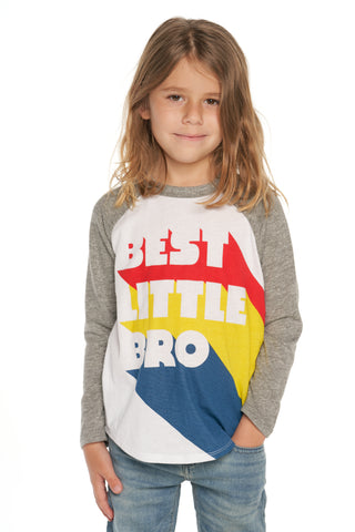 Chaser Best Lil Bro L/S Raglan Tee, Chaser, Brother Shirt, cf-size-2, cf-size-6, cf-type-tee, cf-vendor-chaser, Chaser, Chaser Kid, Chaser Kids, Chaser Kids Tee, Chser Kids Tee, JAN23, Little