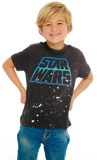 Chaser Star Wars-Blue Star Wars Vintage Black Gauzy Cotton Tee, Chaser, Boys Clothing, Boys Tee, Chaser, Chaser Disney, Chaser Kids, Chaser Kids Tee, Chaser Star Wars, Chaser Star Wars Blue S