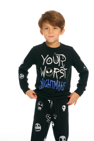 Chaser Nightmare Before Christmas Worst Night Sweatshirt, Chaser, All Things Holiday, Boys Clothing, Boys Tee, cf-size-4, cf-size-5, cf-size-6, cf-size-7, cf-type-tee, cf-vendor-chaser, Chase