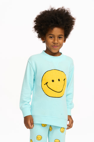 Chaser Smiley Toby Pullover, Chaser, cf-size-2, cf-size-5, cf-type-shirts-&-tops, cf-vendor-chaser, Chaser, Chaser Kids, Chaser Pullover, Chaser Sweatshirt, Happy, pullover, Smiley, Smiley Fa