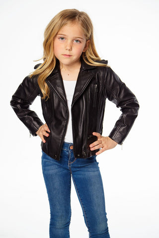 Chaser Kids Matte Vegan Leather Moto Jacket w/Zippers, Chaser, Chaser, Chaser Kids Matte Vegan Leather Moto Jacket, Chaser Kids Matte Vegan Leather Moto Jacket w/Zippers, Els PW 5060, Els PW 