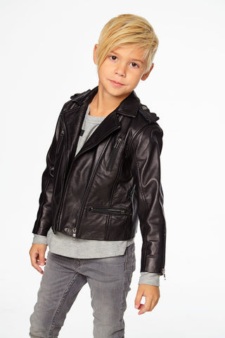 Chaser Kids Matte Vegan Leather Moto Jacket w/Zippers, Chaser, Chaser, Chaser Kids Matte Vegan Leather Moto Jacket, Chaser Kids Matte Vegan Leather Moto Jacket w/Zippers, Els PW 5060, Els PW 