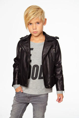 Chaser Kids Matte Vegan Leather Moto Jacket w/Zippers, Chaser, Chaser, Chaser Kids Matte Vegan Leather Moto Jacket, Chaser Kids Matte Vegan Leather Moto Jacket w/Zippers, Els PW 5060, Els PW 