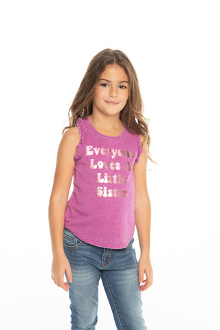 Chaser Little Sister Love Flutter Sleeve Tee, Chaser, cf-size-2, cf-size-3, cf-type-tee, cf-vendor-chaser, Chaser, Chaser Kids, Chaser Kids Shirt, Chaser Kids Tee, Chaser Little Sister, Chase