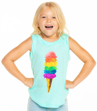 Chaser Every Scoop Cotton Tank, Chaser, cf-size-3, cf-size-5, cf-type-tank-top, cf-vendor-chaser, Chaser, Chaser Ice Cream, Chaser Ice Cream Tank Top, Chaser Kids, Chaser Tank Top, Girls Clot