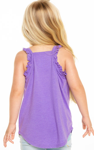 Chaser Vintage Jersey Ruffle Racerback Tank - Electric Purple, Chaser, Chaser, Chaser Electric Purple, Chaser Kids, Chaser Tank Top, Chaser Vintage Jersey Ruffle Racerback Tank, Chaser Vintag