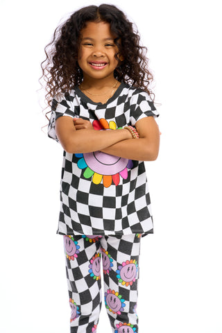 Chaser Checkered Daisy S/S Tee, Chaser, cf-size-10, cf-size-2, cf-size-3, cf-size-4, cf-size-5, cf-size-6, cf-size-8, cf-type-top, cf-vendor-chaser, Chaser, Chaser Kids, Chaser S/S Tee, Chase