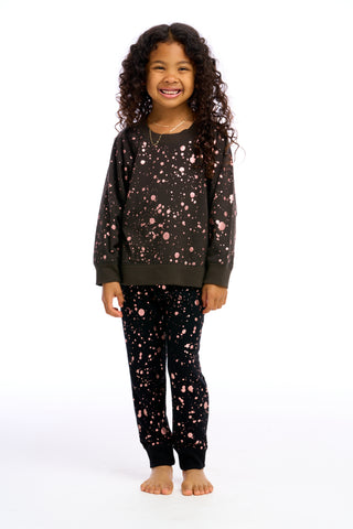 Chaser Rose Gold Foil Splatter Pullover, Chaser, cf-size-4, cf-size-5, cf-size-8, cf-type-pullover, cf-vendor-chaser, Chaser, Chaser Kids, JAN23, Rose Gold Splatter, Pullover - Basically Bows