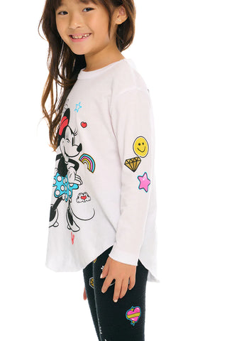 Chaser Minnie Mouse Minnie Smiles L/S Tee, Chaser, cf-size-4, cf-size-5, cf-size-7, cf-type-tee, cf-vendor-chaser, Chaser, Chaser Disney, Chaser Minnie, Chaser Minnie Mouse, Chaser Tee, Disne