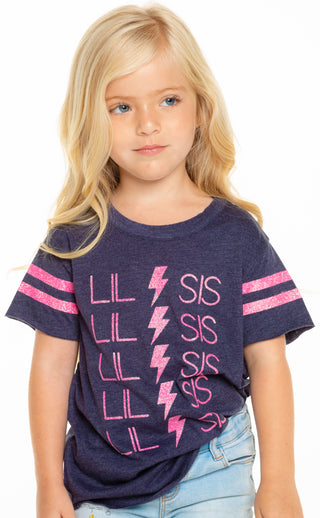 Chaser Lil Sis Vintage Jersey S/S Shirttail Tee, Chaser, cf-size-4, cf-type-tee, cf-vendor-chaser, Chaser, Chaser Kids, Chaser Kids Shirt, Chaser Kids Tee, Chaser Lil Sis Lightening, Chaser L