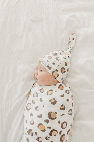 Copper Pearl Millie Knit Swaddle Blanket, Copper Pearl, Animal Print, cf-type-swaddling-blanket, cf-vendor-copper-pearl, Copper Pearl, Copper Pearl Animal Print, Copper PEarl Leopard, Copper 