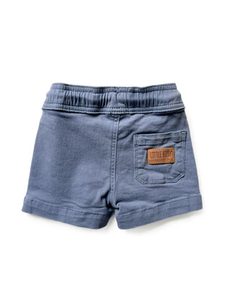 Little Bipsy Cotton Twill Short - Blue, Little Bipsy Collection, Blue, cf-size-0-3-months, cf-size-12-18-months, cf-size-3-6-months, cf-size-6-12-months, cf-size-7y-8y, cf-type-shorts, cf-ven