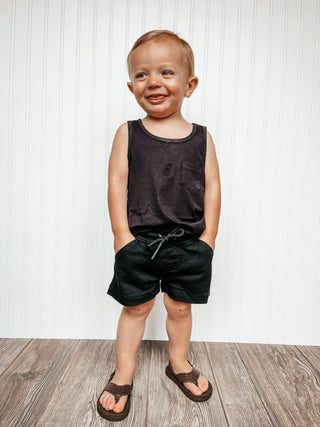 Little Bipsy Bamboo Tank - Black, Little Bipsy Collection, Bamboo Tank, Black, cf-size-12-18-months, cf-size-4t-5t, cf-size-5t-6t, cf-size-6-12-months, cf-type-tee, cf-vendor-little-bipsy-col