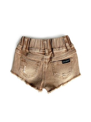 Little Bipsy Girl's Cut Off Denim Shorties - Camel Wash, Little Bipsy Collection, Baja Collection, Camel Wash, cf-size-12-18-months, cf-size-3-6-months, cf-size-3t-4t, cf-size-5t-6t, cf-type-