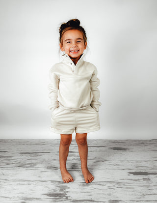 Little Bipsy Mock Neck Pullover - Ivory, Little Bipsy Collection, Ivory, LBSS23, Little Bipsy, Little Bipsy Collection, Little Bipsy Mock Neck Pullover, Little Bipsy Pullover, Mock Neck Pullo