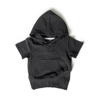 Little Bipsy Short Sleeve Hoodie - Black, Little Bipsy Collection, Black, CM22, Hoodie, JAN23, LBSS22, Little Bipsy, Little Bipsy Collection, Little Bipsy Hoodie Tee, Little Bipsy Short Sleev