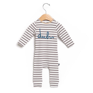 RAGS Infant Rag Romper - Duh Gray & White Stripe, RAGS, CM22, Duh Gray & White Stripe, DUH RAGS, JAN23, MovingSummer2022, RAGS, Rags DUH, RAGS Floral, RAGS Infant Rag Romper, RAGS Infant Rag 