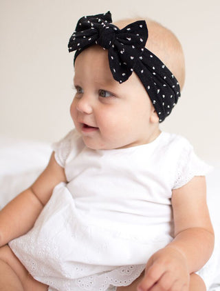 Baby Bling Black Shabby Dot Patterned Knot Headband, Baby Bling, Baby Bling, Baby Bling Black, Baby Bling Bows, Baby Bling Headband, Baby Bling Headbands, Baby Bling Knot, Baby Bling Knot Hea