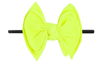 Baby Bling Neon Safety Yellow / Black FAB-BOW-LOUS Skinny Headband, Baby Bling, Baby Baby Bling Headbands, Baby Bling, Baby Bling FAB-BOW-LOUS, Baby Bling FAB-BOW-LOUS Skinny Headband, Baby B