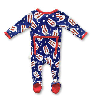 Kozi & Co Popcorn Footie, Kozi & co, cf-size-6-12-months, cf-type-footie, cf-vendor-kozi-&-co, CM22, Kozi & Co, Kozi & Co Circus, Kozi & Co Fall 2020, Kozi & Co Popcorn, Kozi & Co Popcorn Foo