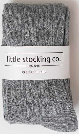 Little Stocking Co Cable Knit Tights - Gray, Little Stocking Co, Cable Knit Tights, cf-size-5-6y, cf-size-6-12-months, cf-type-tights, cf-vendor-little-stocking-co, Cyber Monday, Little Stock