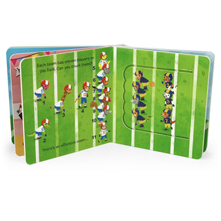 Let's Play Football Lift A Flap Board Book, Cottage Door Press, Board Book, Cottage Door Press, EB Baby, EB Boy, EB Boys, EB Girls, Football, Football Book, Game Day, Let's Play Football Lift