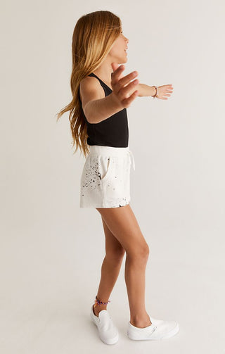 Z Supply Girls Splatter Star Shorts - White, Z Supply, cf-size-large-12-14, cf-type-shorts, cf-vendor-z-supply, CM22, JAN23, shorts, Tween Girl, tween girls, Tween Girls Clothing, Z Supply, Z