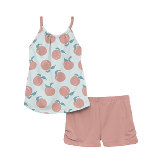 KicKee Pants Fresh Air Peaches Gathered Cami & Shorts Outfit Set, KicKee Pants, Cami & Shorts Outfit Set, CM22, Fresh Air Peaches, KicKee Pants, KicKee Pants Gathered Cami & Shorts Outfit Set